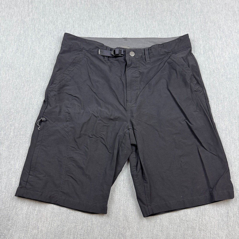 Patagonia Shorts Men 34 Black Stonycroft 10" Belted  Upf 40+ Nylon Stretch 5796